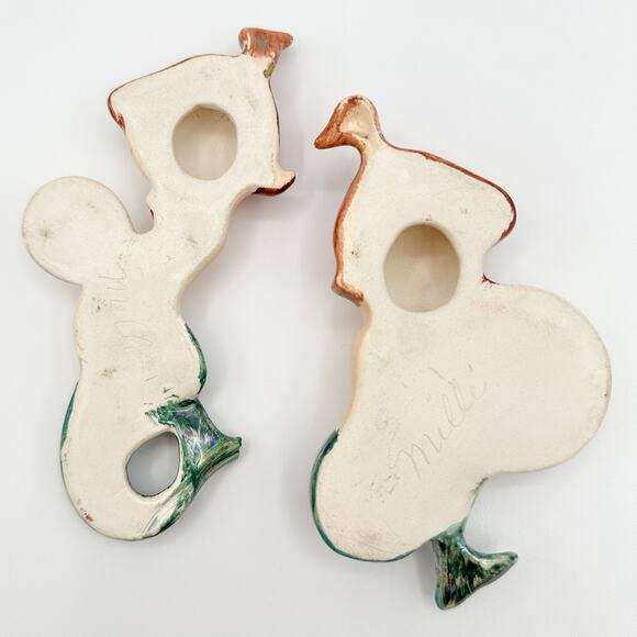 Set of Two Mermaid Wall Plaques Water Babies with Bubbles - Picture 6 of 12